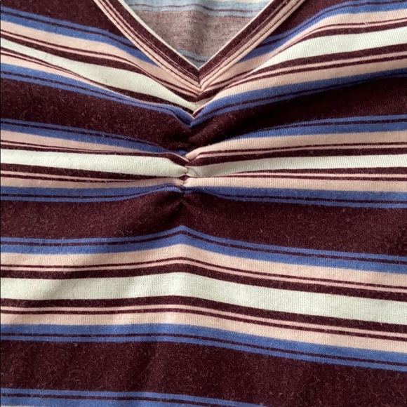 Mudd Burgundy striped long sleeve - Picture 5 of 9
